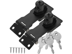 Bestyash Conjunto De 2-travas Segurança Ajustáveis Para Portas Armários E Guarda Roupas, Pretas, Com Parafusos, Fácil