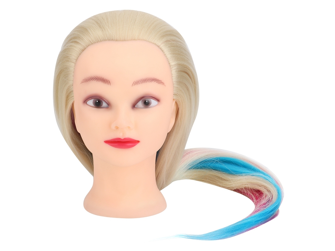 2026 cabeza de Muñeca para Entrenamiento de Peluquería Con Pelo 4 Colores Beige 65cm