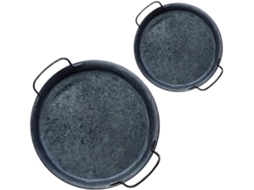 Conjunto SFUSHOS de 2 bandejas de ferro forjado com alças