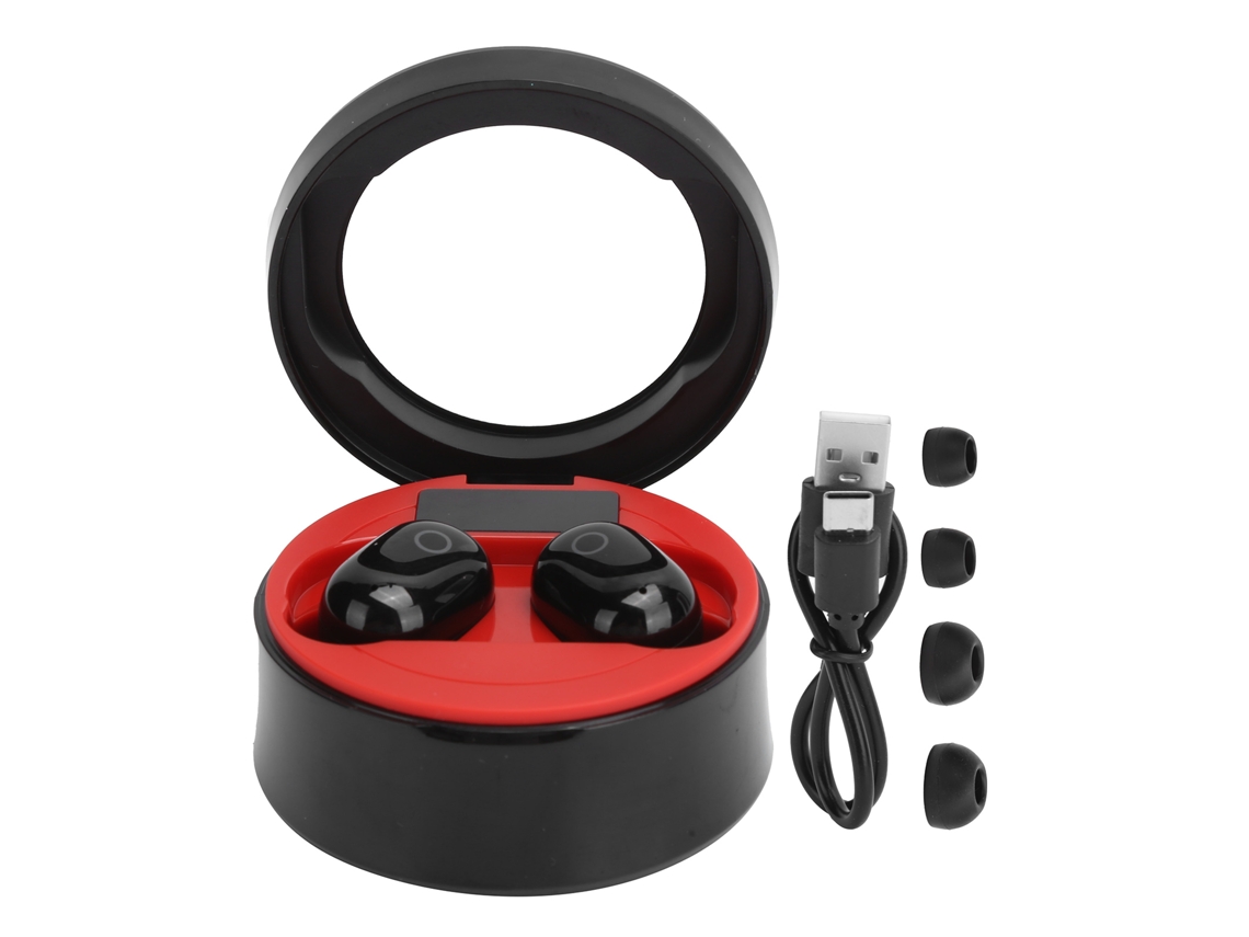 Auriculares Bluetooth TWS SMS T10, con Pantalla Digital, Control Táctil y Recargables, Rojo | S/MARCA