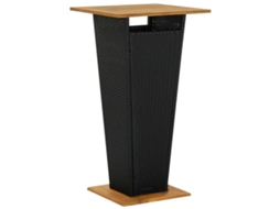 Bar Table, Bar Tables Vidaxl Preto Rattan / Vime (60 X 60 X 110 Cm)