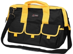 Bolsa Porta ferramentas para Eletricista em Nylon, Preta e Amarela, com Alça de Ombro Ajustável, CHABERLU