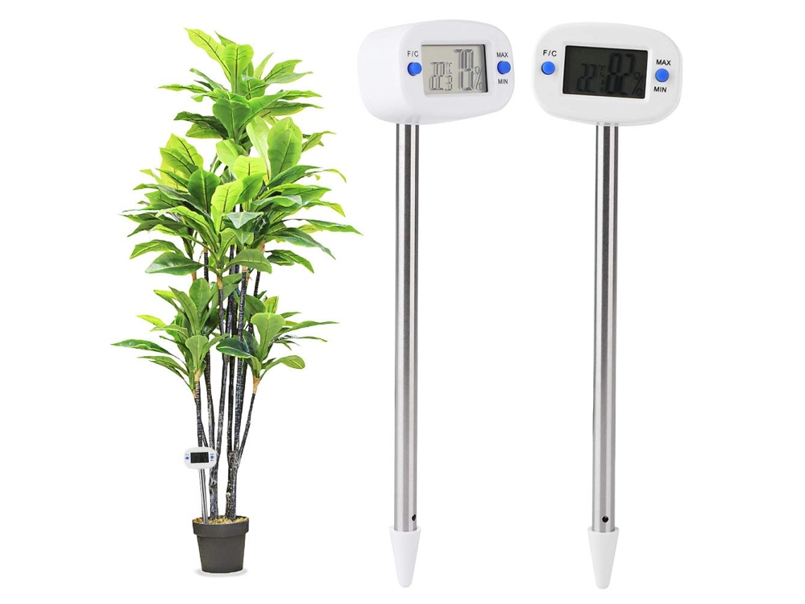 Medidor Digital De Temperatura E Umidade Do Solo, Fácil Usar, Para Plantas Jardim Interior Feito Em Abs Aço