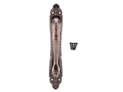 Puxador de porta de armário em cobre antigo estilo europeu (acabamento em bronze verde, especificação de 300 mm)