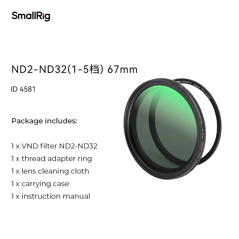 Filtro Vnd 2-32 Anexável (67mm), Do Kit 5-em-1, Modelo 4726