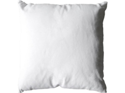 Almofada Lisa de Algodão com Capa Removível Branca 40 X 40 Cm HOME MAISON