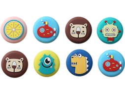 Protetores De Parede Para Maçanetas, Com Amortecimento De Ruído E Design Desenho Animado, 8 Peças Em Cores Aleatórias