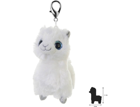 Porta-Chaves de Peluche  Alpaca Branca (9 x 5 x 11 cm - Poliéster)