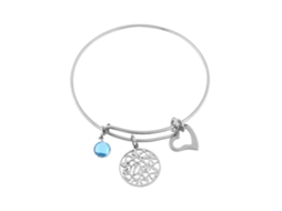 Pulseira Pingente Aço Inoxidável Pedra Nascimento Presente Aniversário