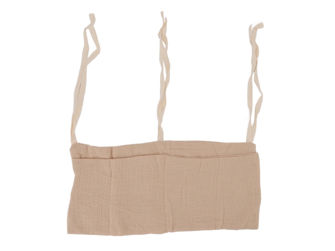 Bolsa De Armazenamento Suspensa Para Cama De Bebê 2 Bolsos Com Cinto Ajustável Khaki