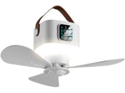 Ventilador De Camping Com Luz E Controle Remoto, Teto Portátil Para