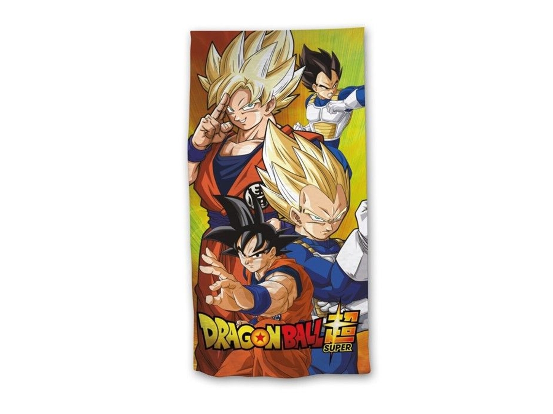 Toalha De Praia - Dragon Ball - Dragon Ball Super - 100% Algodão - 70x140 Cm - Amarelo