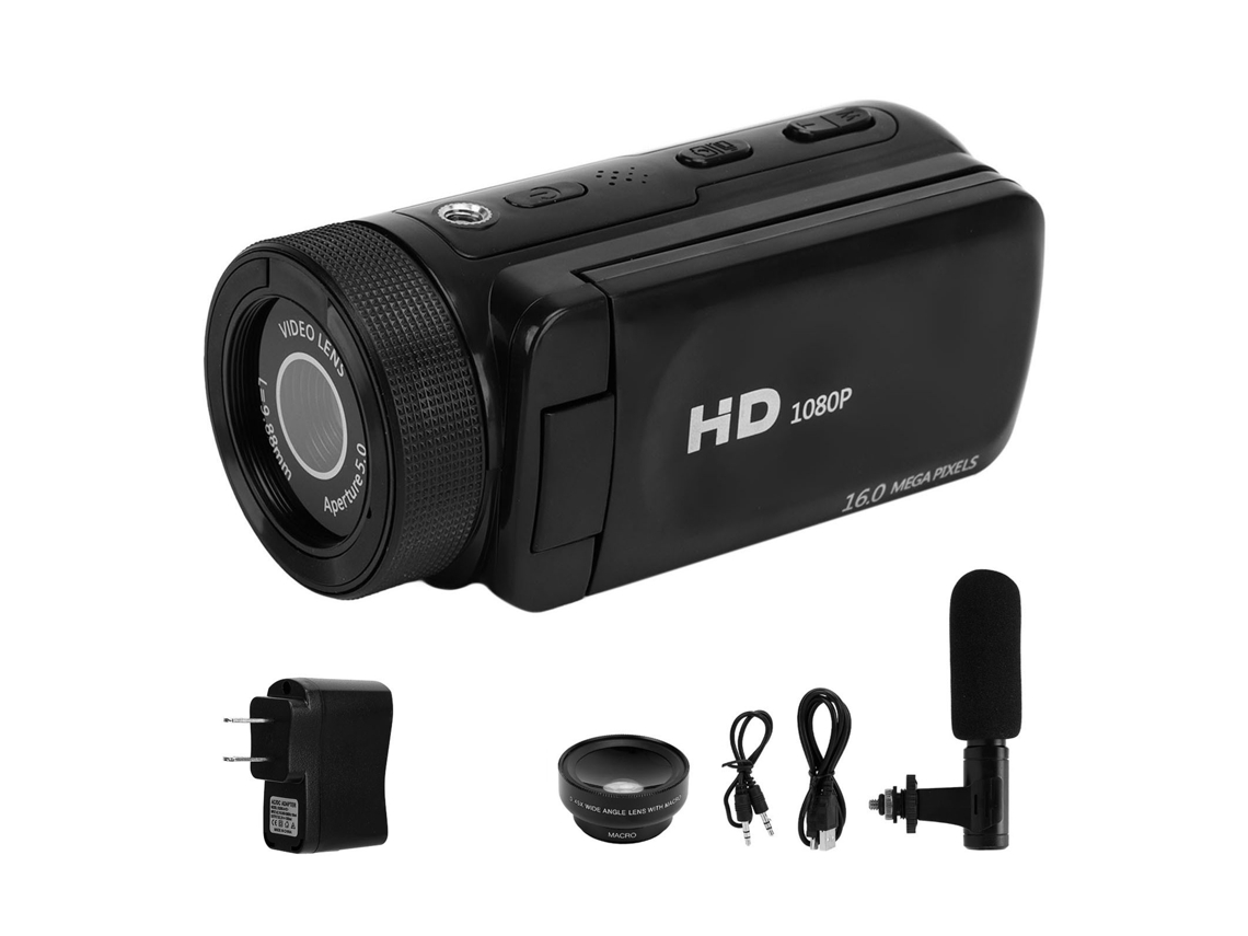 2026 câmera de Vídeo 1080p para Vlogging com Tela Giratória, Câmera Digital Hd e Zoom Digital