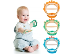 Brinquedos de Dentição para Bebês 0-6 e 6-12 Meses Mordedores 3 Pacotes Sem Bpa Silicone Não Tóxico Ecológico Pulseira Ajustável Mast