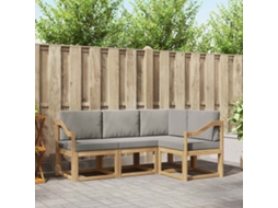 Vidaxl Conjunto De Sofás Para Exterior 4 Unid. Branco E Cinzento-claro