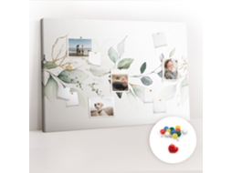 Quadro De Cortiça Com Impressão Abstração De Folhas Para O Escritório Espelharte (120x80 Cm)