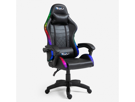 Poltrona ergonômica RGB LED para jogos, poltrona para escritório, almofada lombar, apoio para a cabeça The Horde