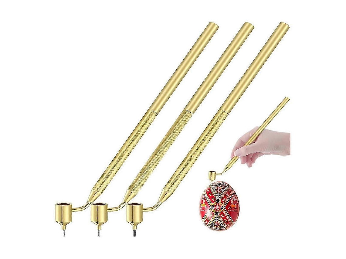 Conjunto de 3 potes de cera Pysanka para decoração de ovos de Páscoa, acessórios Pysankyd-aquaforge