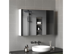 Armário Banheiro 3 Portas Com Fechamento Suave E Prateleiras Branco 90x13,5x60