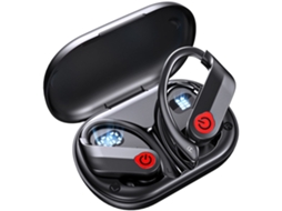 Fones De Ouvido Esportivos Sem Fio Bluetooth 5.3 Com Ganchos De Orelha, 120 Horas De Reprodução, À Prova Dágua, Visor De Energia Led.