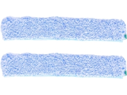 Refil De Microfibra Para Limpadores De Janelas, Pacote Com 2 Unidades, Pano De Microfibra Azul.