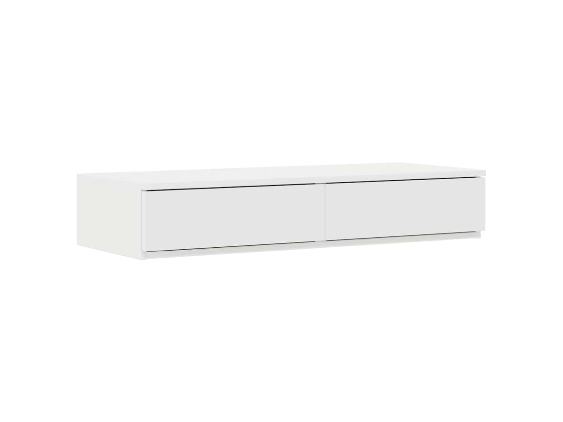 Gavetas de Cama Branco em Madeira Processada 80x36,5x16,5 cm