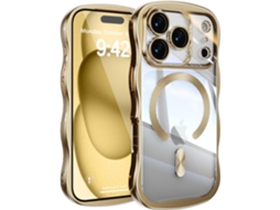 Capa Magnética Para Celular, Compatível Com Carregamento Sem Fio, Proteção Contra Impactos Na Câmera, Capa Protetora Transparente Com Acabamento Eletr
