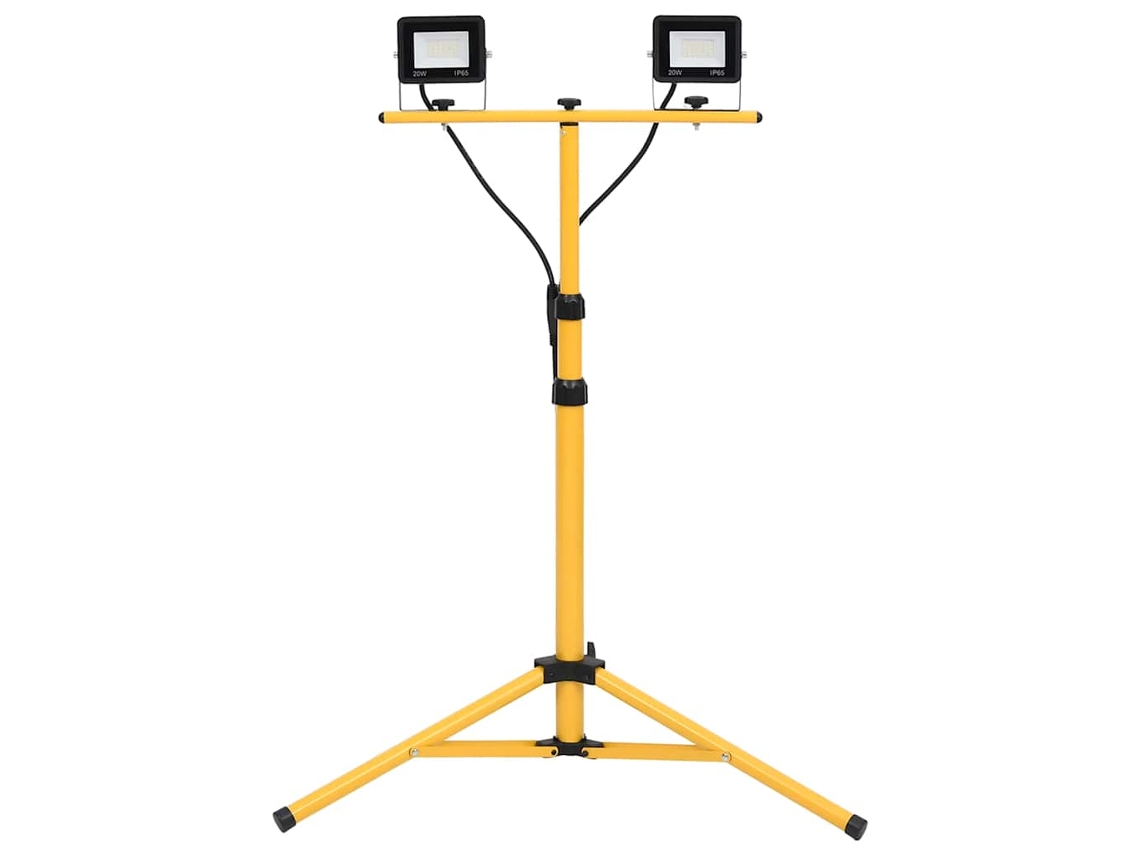Vidaxl Projetor C/ Iluminação Led E Tripé 2x20 W Branco Frio