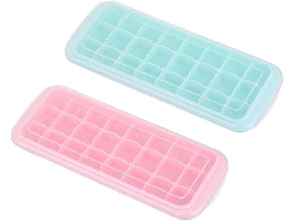 Forma de silicone para cubos de gelo - 24 cavidades - 2 peças.