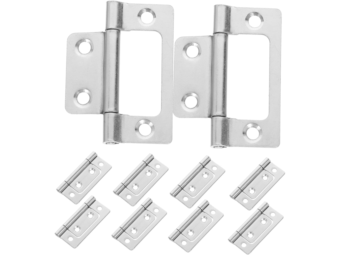 Conjunto De 10 Planas Ferro Para Portas, E À Ferrugem, Na Cor Prata.