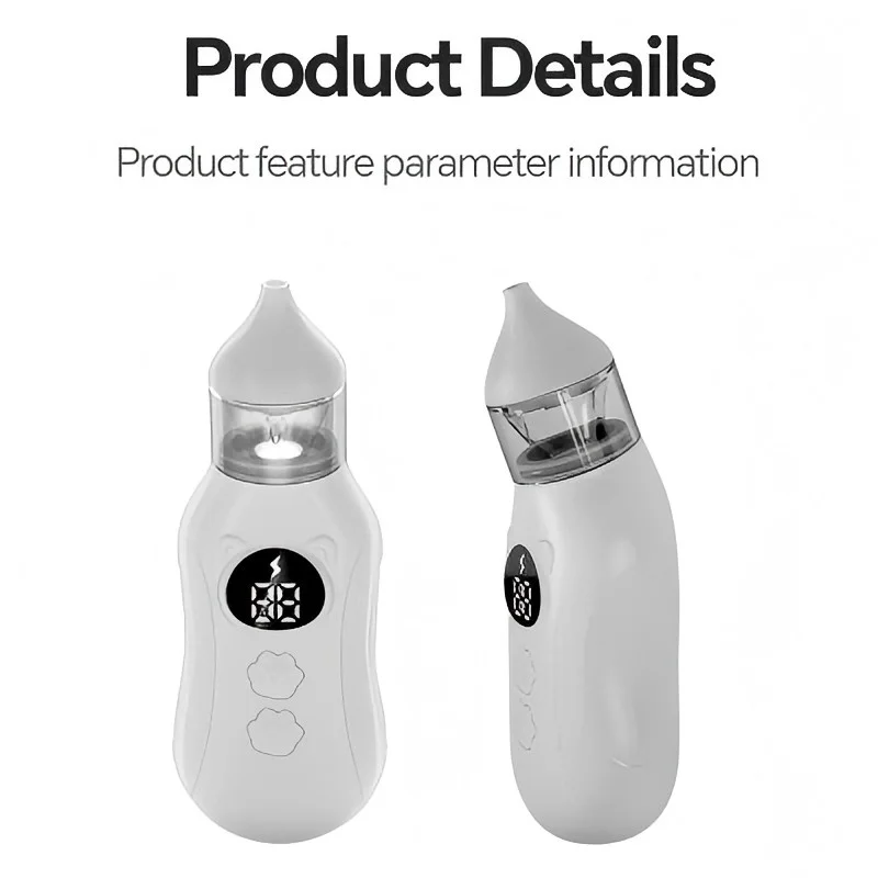 Aspirador Nasal Elétrico Recarregável (branco) para Bebês