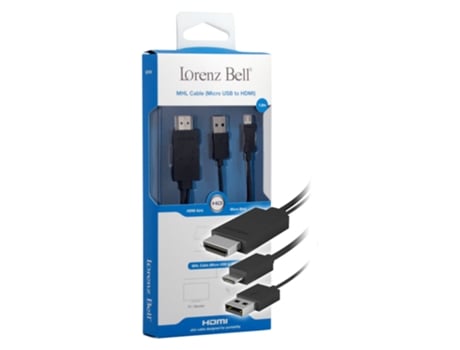 Adaptador LORENZ BELL MHL Micro USB - HDMI A — Ligação: Micro USB e HDMI | 1.2 m