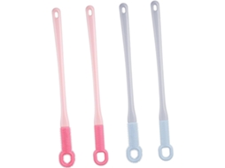 Lurelia Kit De 4 Escovas De Silicone Para Banho De Cuidado Corporal, Cabo Longo E Limpeza Profunda