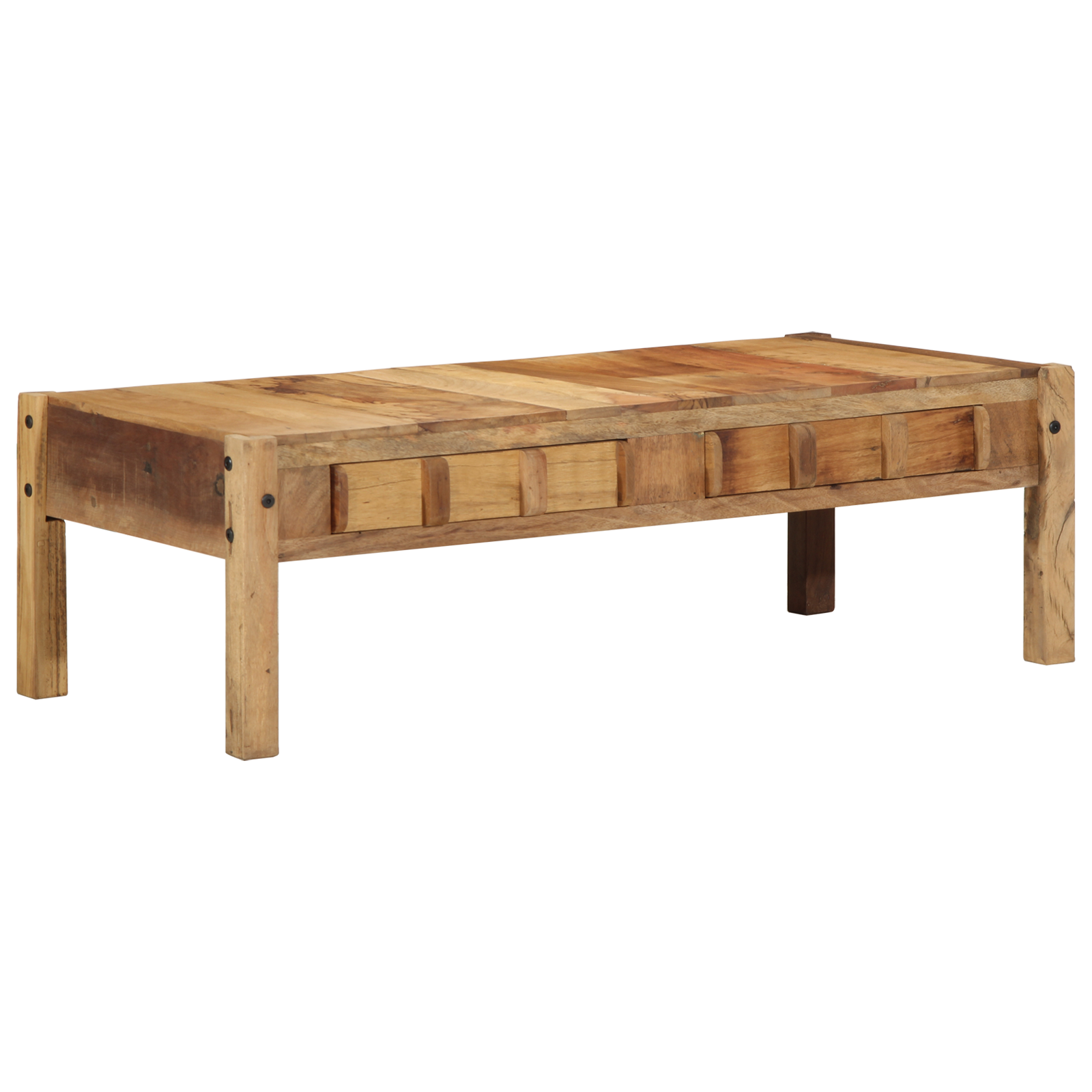 Conjunto 1 Mesa De Centro Vidaxl Castanho Madeira Recuperada Maciça (110 X 54 X 35 Cm)