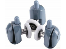 Conjunto De 4 Roldanas Para Porta Chuveiro Com Rodas 25 Mm Portas Vidr