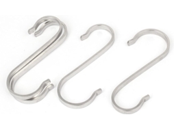 Ganchos em Forma de S de Aço Inoxidável, 19 mm x 25 mm, 4 Peças CHABERLU