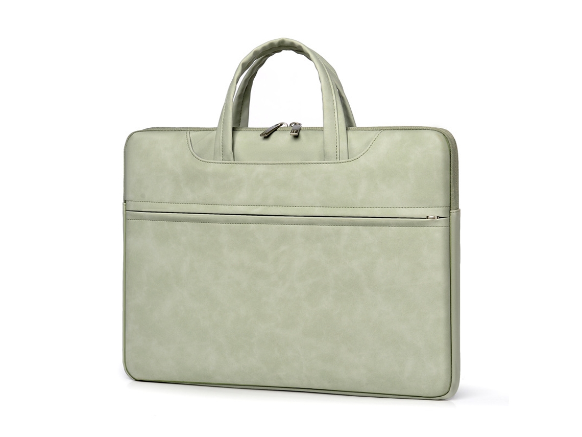 Pasta Para Portátil De 13 Polegadas, Fabricada Em Material Pu Impermeável, Estilo Mala De Escritório Verde Hexinyigjly
