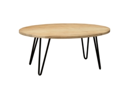 Mesa de centro oval L100 X P55 cm em sólido Mango Vibes MILIBOO