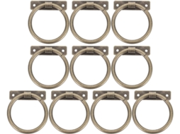 Conjunto De 10 Puxadores Em Formato Argola – Estilo Antigo Para Armários, Gavetas E Gabinetes – Puxadores Decorativos