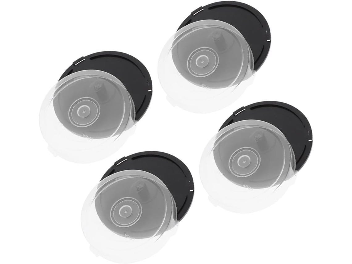 Conjunto De 4 Caixas Para Armazenamento De Dvds Em Pp, Com Capacidade Para Até 10 Discos.