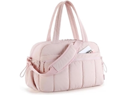 Bolsa de Ginástica de Viagem com Compartimento Impermeável, Rosa 40x20x28cm AQUAFORGE