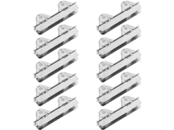 Pacote Com 10 Rodízios De Aço Inoxidável Para Portas Vidro Vitrines, R