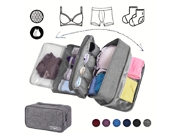 Bolsa com Zíper, Multifuncional, Impermeável, Branco, Preto, Cinza BRILVIBERA