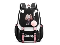 Mochila De Nylon De Grande Capacidade, Mochila Escolar Feminina De Anime Danganronpa Monokuma, Mochila De Viagem Olysi Shop