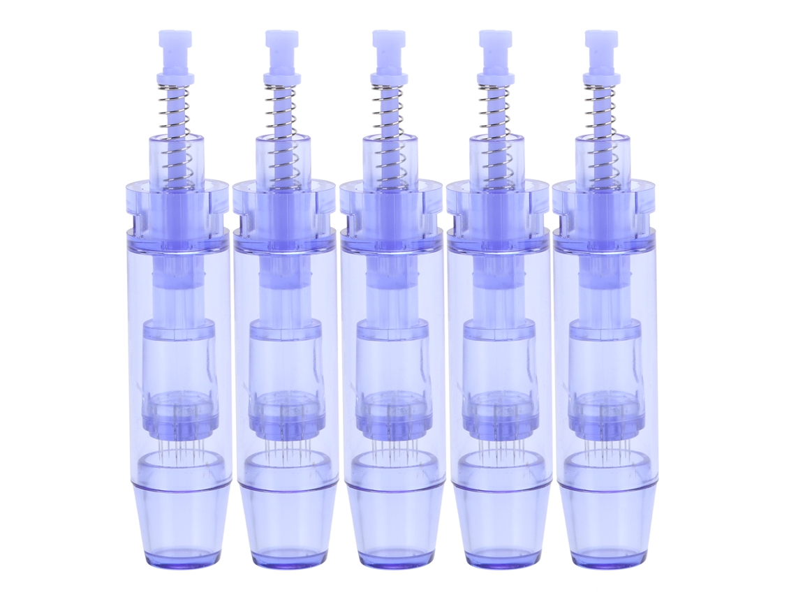 Unidades De Microagulhas Elétricas 9 Pinos Com Tampa Para Introdução De Soro Facial Cuidados Com A Pele