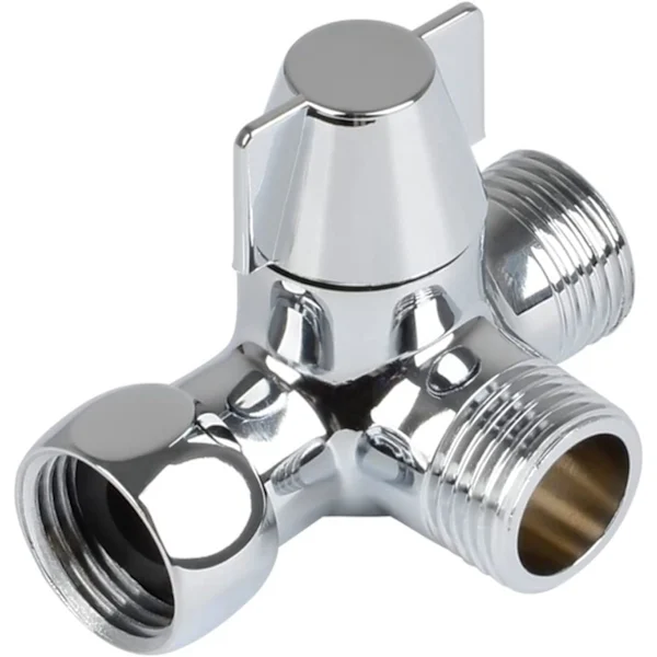 Suporta Alta Pressão E Temperaturas Extremas, Adaptador Desviador De Água De Três Vias G1/2 Polegada, Conector Desviador De Chuveiro
