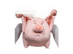 Porco Voador de Pelúcia Fofo Almofada de Abraço para Dormir, Presente de Aniversário para Crianças Rosa CHABERLU