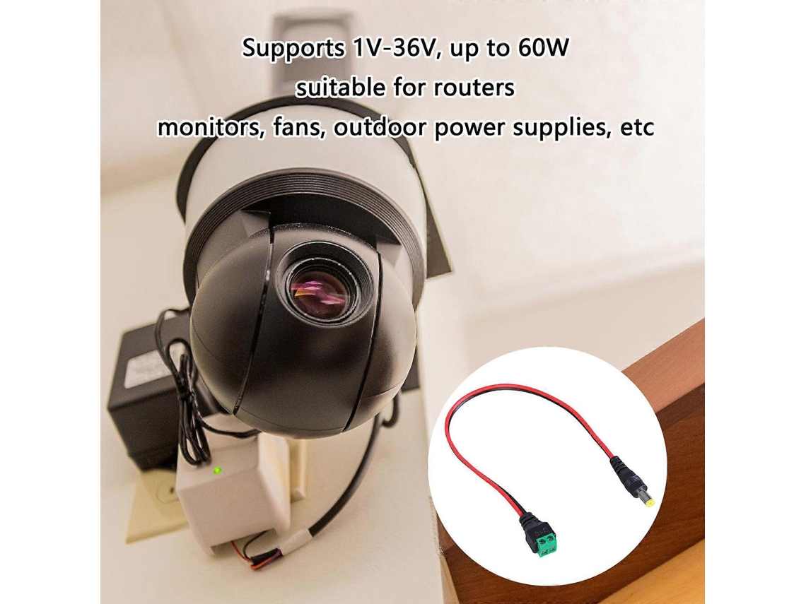 Cabo Dc Macho 5,5 X 2,1 Mm, Alimentação 12v, Câmaras, Led E Altifalantes