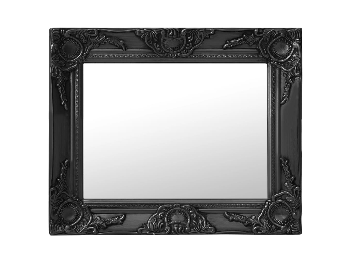 Espelho De Parede Estilo Barroco 50x40 Cm Preto Lovely Home