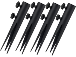 Conjunto de 4 Estacas de Metal Ajustáveis para Fixação de Luminárias Externas. SFUSHOS
